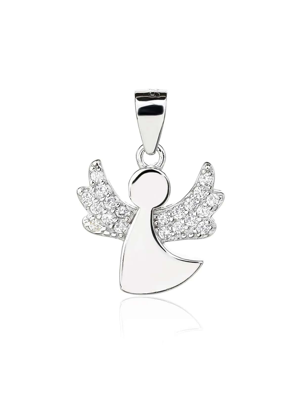 Angel pendant AG 925 silver, rhodium plated (without chain)
