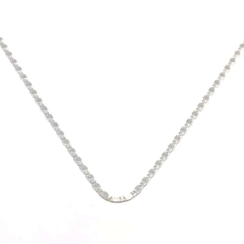 Cadena barbada tipo S de plata (45 cm)